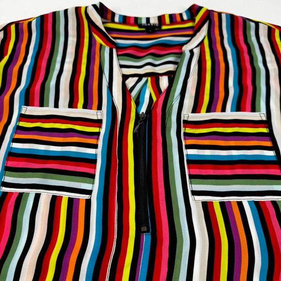 Torrid Georgette Zip Front Dolman Women's Top - Picture 5 of 8